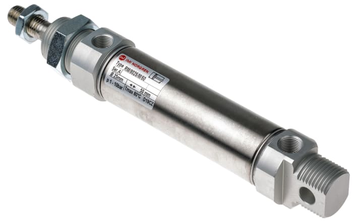Vérin cylindrique Norgren RM/8000/M Double Action , alésage de 25mm, course de 50mm Mâle G 1/8