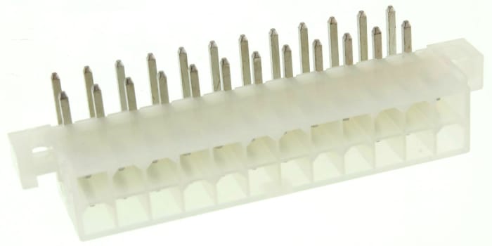 Molex Mini-Fit Jr Series Right Angle Through Hole PCB Header, 24 Contact(s), 4.2 mm Pitch, 2 Row, Shrouded