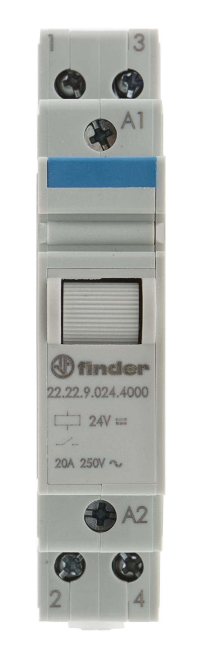 Finder DIN Rail Relay, 24V dc Coil, 20A Switching Current, DPST-NO