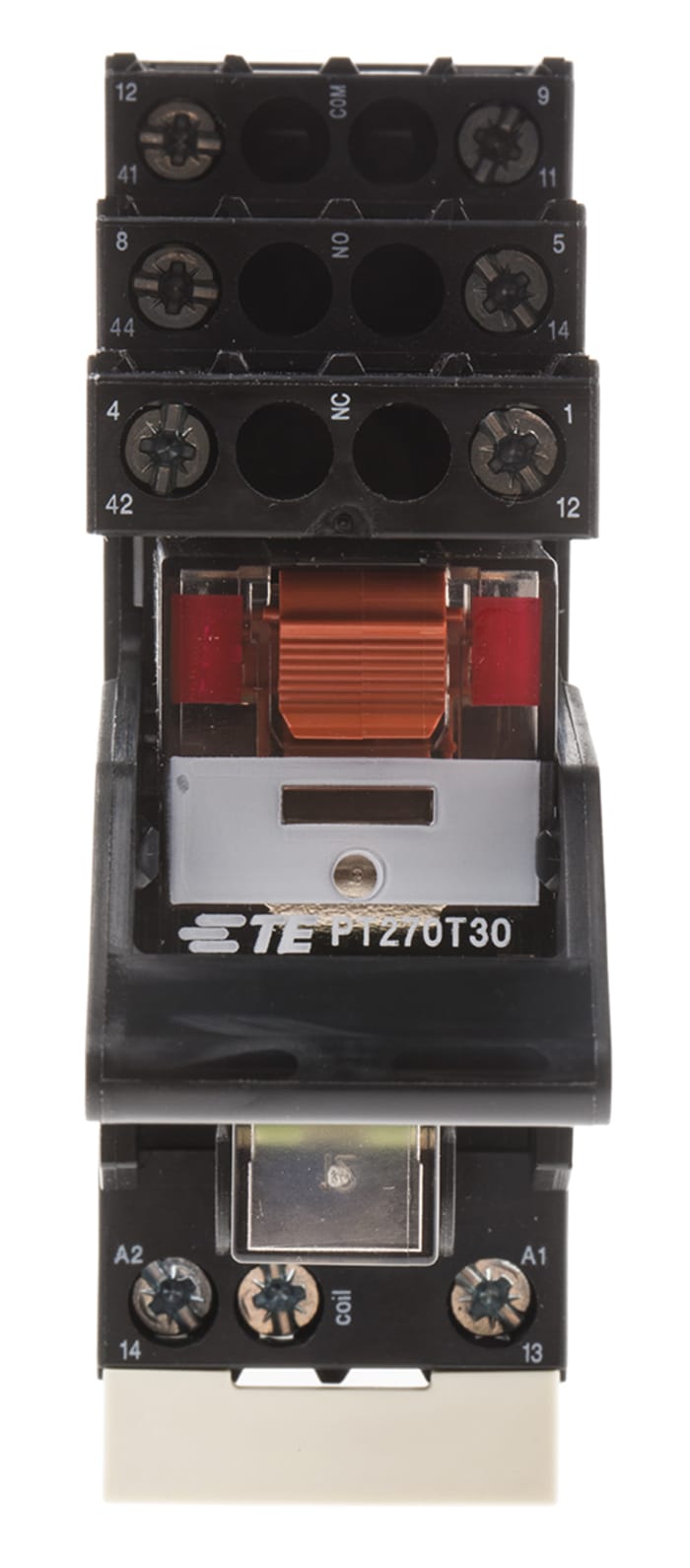 TE Connectivity DIN Rail Power Relay, 230V ac Coil, 12A Switching Current, DPDT