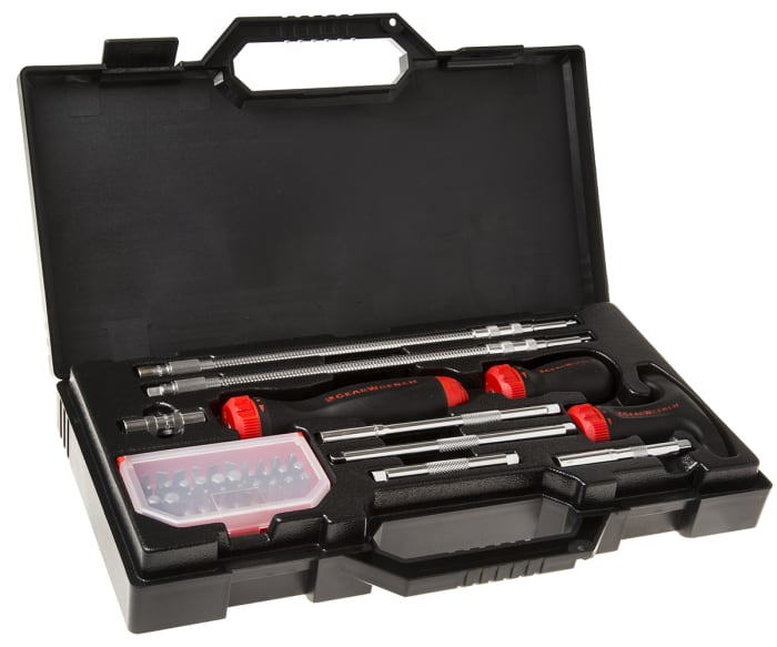 Gear Wrench Slotted; Phillips; Hexagon; Torx; Shank Magnetic Bit; Shank Socket; Flex Bit; Flex Socket Screwdriver Set,
