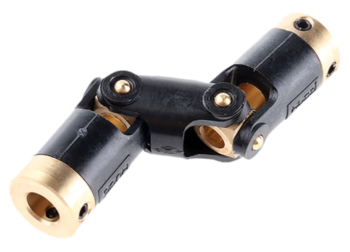 Huco Universal Joint 111.13.2222, Double, Plain, Bore 6 x 6mm, 62.1mm Length