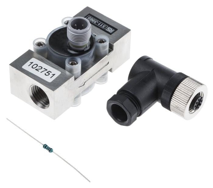 RS PRO Turbine Flow Meter for Liquid, 0.25 L/min Min, 6.5 L/min Max