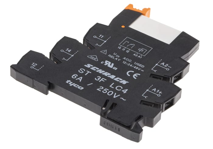 Relé modular TE Connectivity SNR, SPDT, 12V dc, para carril DIN