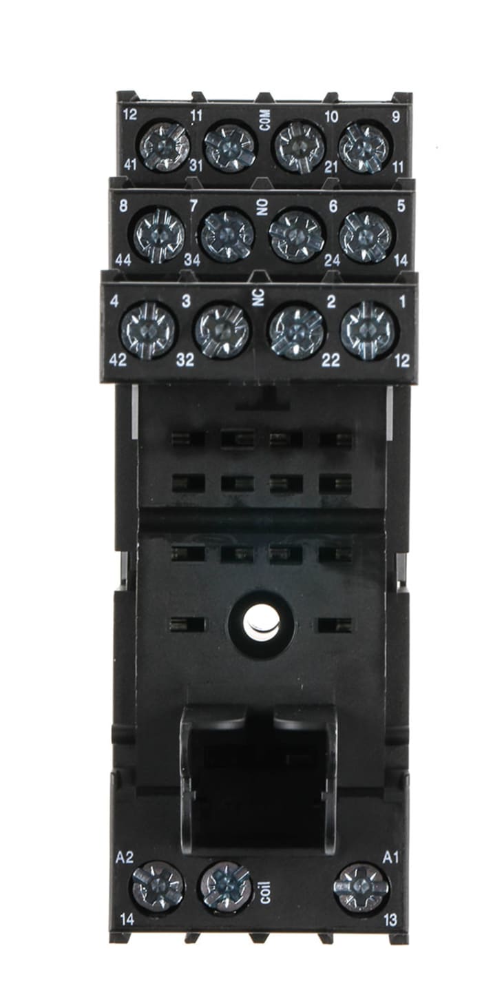 TE Connectivity 4 Pin 240V ac DIN Rail Relay Socket, for use with PT5 Series