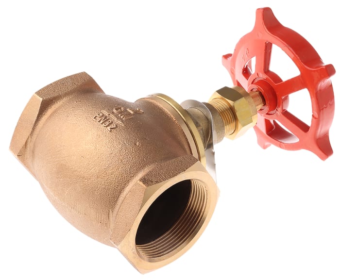 Válvula de globo Pegler Yorkshire 110012, Bronce, BSPT de 2 pulg., 32 bar