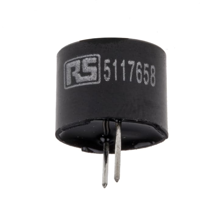RS PRO 85dB PCB Mount Continuous Internal Magnetic Buzzer Component, 12 (Dia.) x 9.5mm, 4V dc Min, 8V dc Max