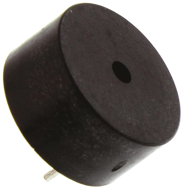 RS PRO 80dB Through Hole Continuous External Piezo Buzzer, 13.8 (Dia.) x 6.8mm, 1V ac Min, 20V ac Max