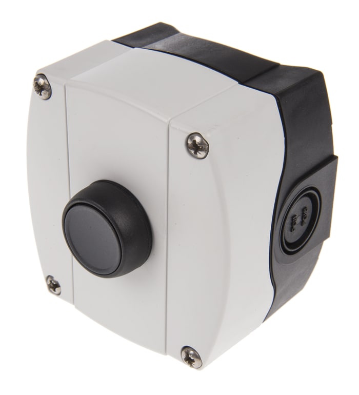 Allen Bradley Enclosed Push Button - 1NO, Plastic, Black, IP66