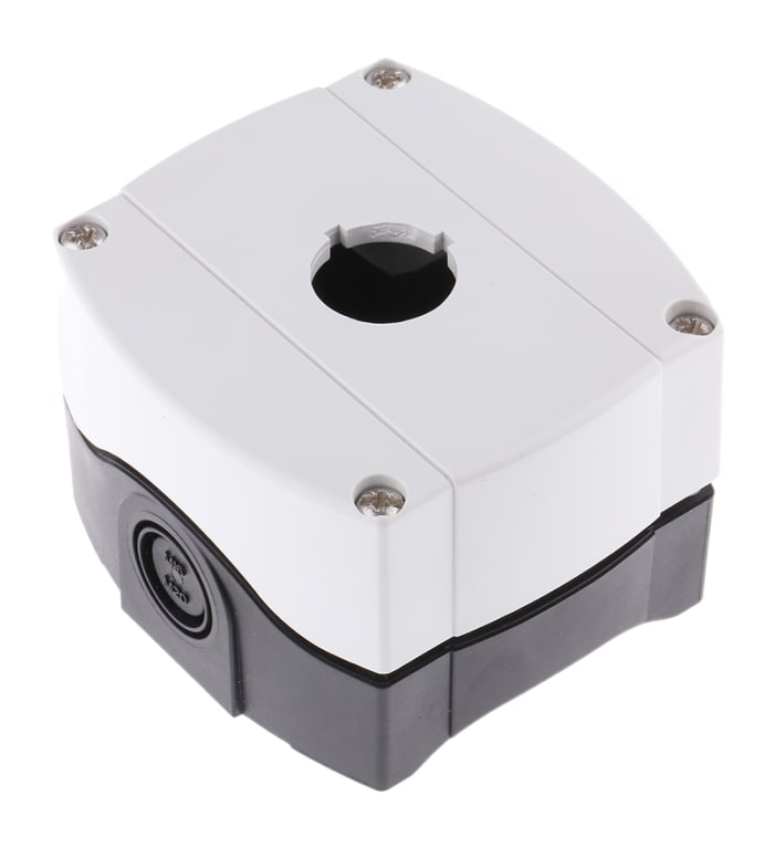 Allen Bradley Grey Plastic 800F Push Button Enclosure - 1 Hole 22mm Diameter