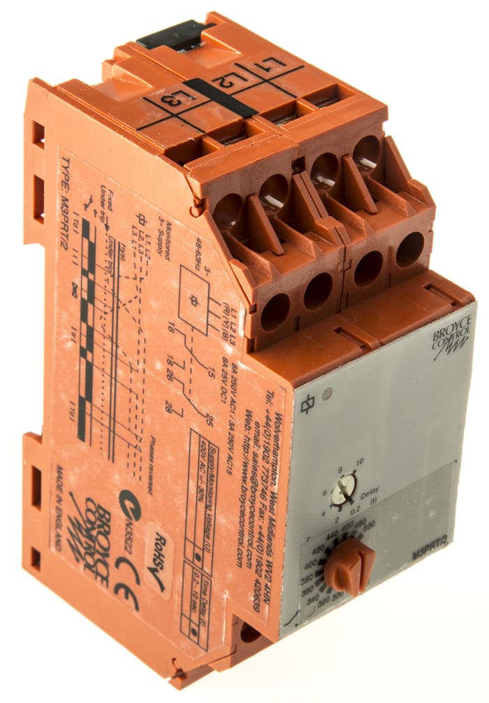 Broyce Control Phase, Voltage Monitoring Relay, DPDT