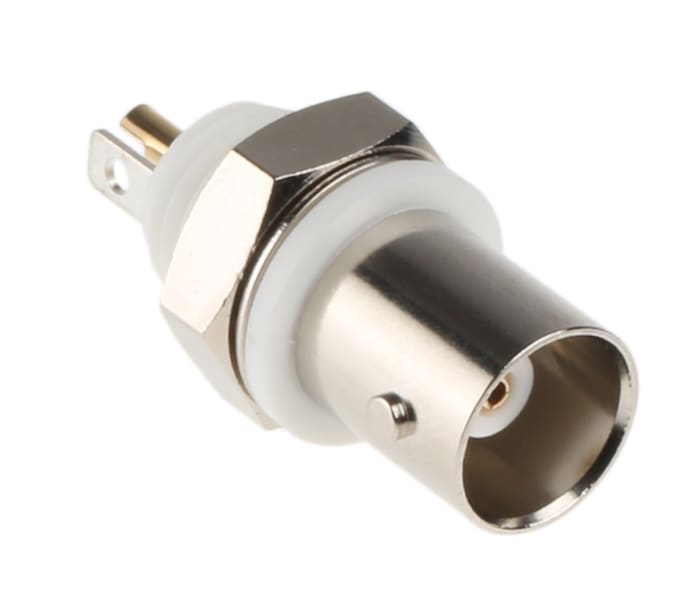 TE Connectivity Greenpar Series, Jack Panel Mount BNC Connector, 50Ω, Solder Termination, Straight Body