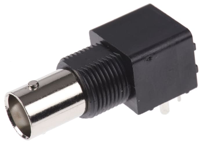 TE Connectivity ZDC Series, jack PCB Mount BNC Connector, 50Ω, Through Hole Termination, Right Angle Body