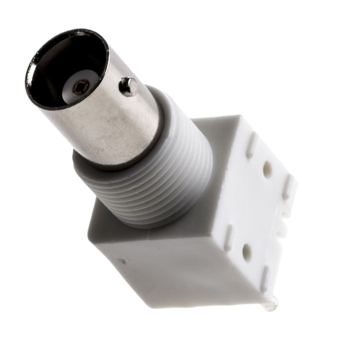 Connecteur BNC TE Connectivity Femelle Droit, raccordement Traversant 50Ω Montage sur CI