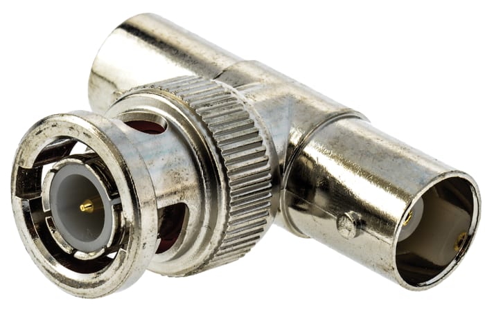 TE Connectivity Tee 50Ω RF Adapter BNC Plug to BNC Socket 4GHz