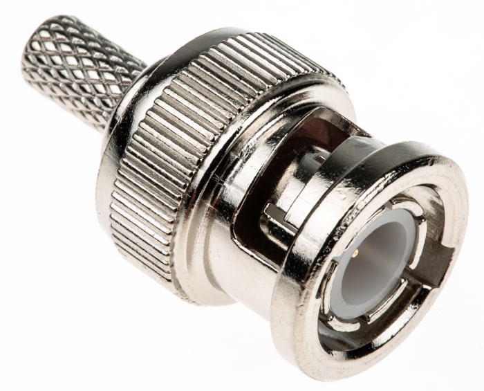 TE Connectivity, Plug Cable Mount BNC Connector, 50Ω, Crimp Termination, Straight Body