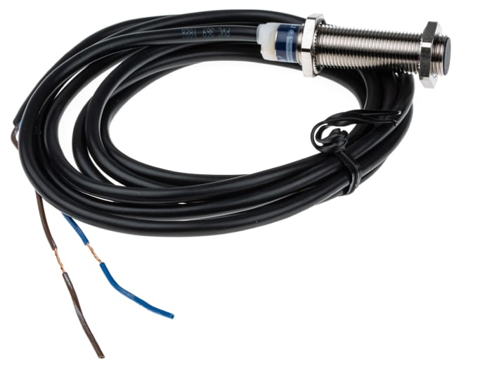 Telemecanique Sensors Inductive Threaded Barrel Proximity Sensor, M12, 2 mm Detection, 2-Wire NO, 12 → 48 V dc