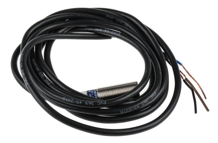 Telemecanique Sensors Inductive Threaded Barrel Proximity Sensor, M12, 2 mm Detection, PNP NO, 10 → 36 V dc