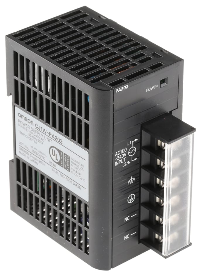 CJ1W-PA202 Omron | Omron CJ1W Series PLC Power Supply for Use with CJ1M  Series | 512-5918 | RS Components