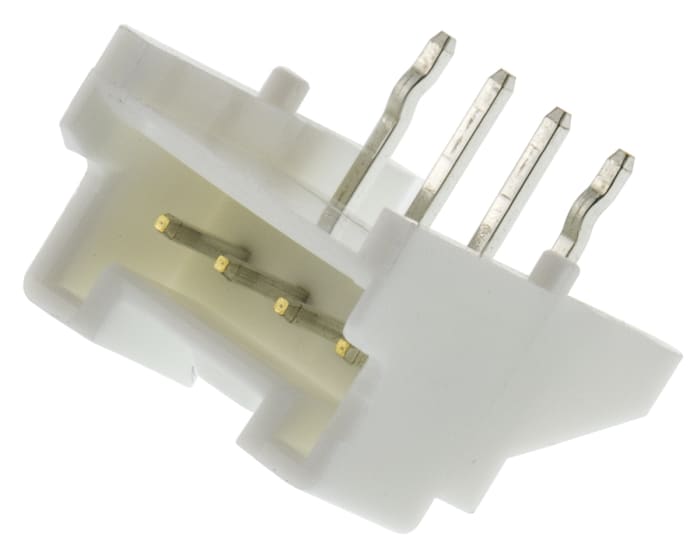 JST PA Series Right Angle Through Hole PCB Header, 4 Contact(s), 2.0mm Pitch, 1 Row(s), Shrouded
