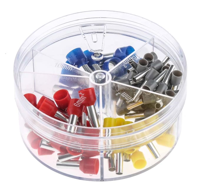 RS PRO 90 Piece Bootlace Ferrule Crimp terminal Kit