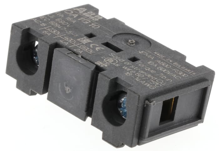 ABB Auxiliary Contact, 1 Contact, NO, Snap-On