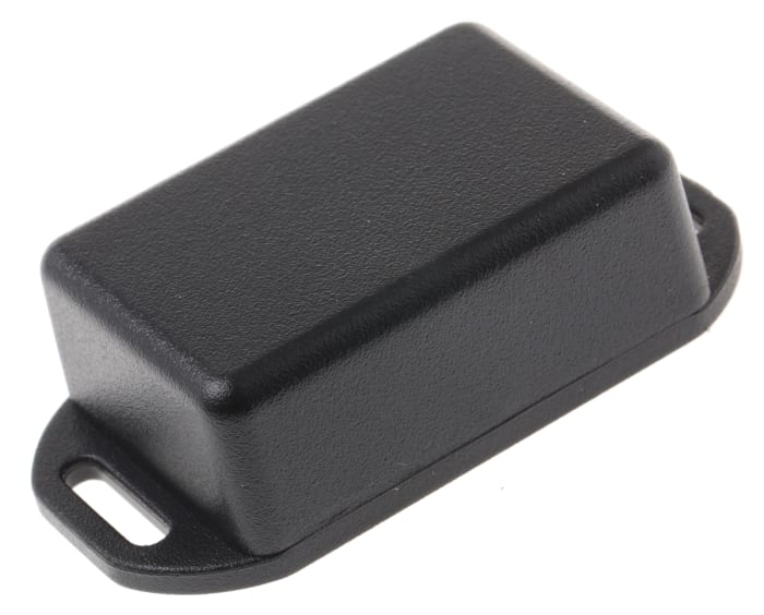 Hammond 1551 Series Black ABS Enclosure, IP54, Flanged, Black Lid, 50 x 35 x 20mm