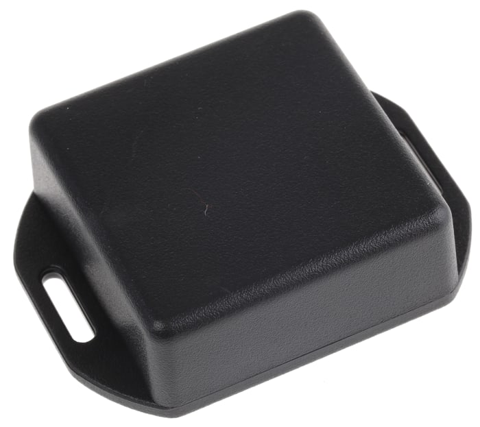 Hammond 1551 Series Black ABS Enclosure, IP54, Flanged, Black Lid, 50 x 50 x 20mm