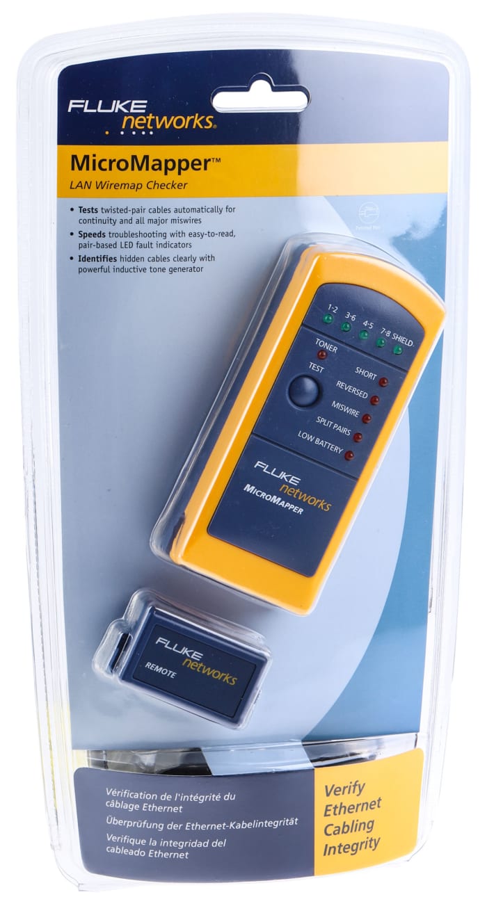 MT820049A Fluke Networks Fluke Networks Cable Tester RJ11, RJ45