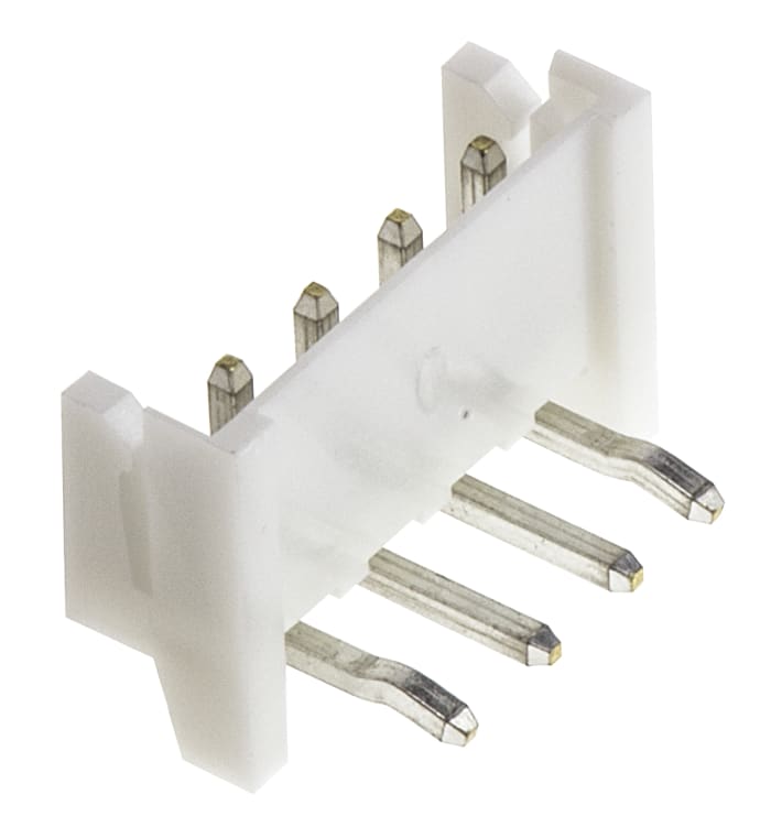 JST EH Series Right Angle Through Hole PCB Header, 4 Contact(s), 2.5mm Pitch, 1 Row(s), Shrouded