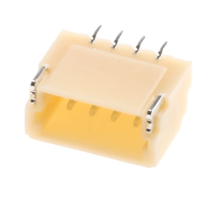 JST SH Series Right Angle Surface Mount PCB Header, 4 Contact(s), 1.0mm Pitch, 1 Row(s), Shrouded