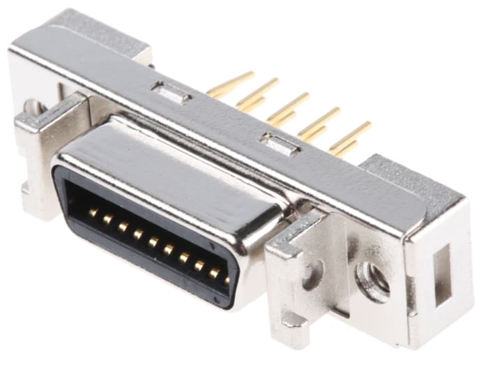 3M SCSI Konnektör, Soket, 2,54mm Aralıklı, Karta Monte (Bacaklı Montaj), Lehimlenebilir, 20 Pinli, Düz