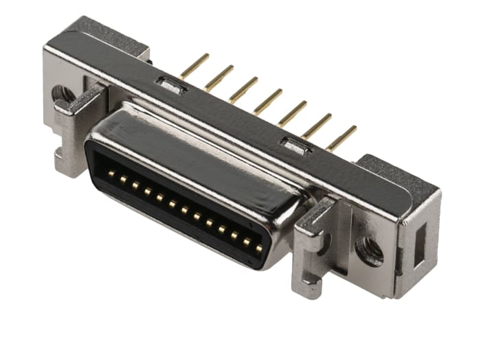 3M, 102 Series Female 26 Pin Straight Through Hole SCSI Connector 2.54mm Pitch, Solder