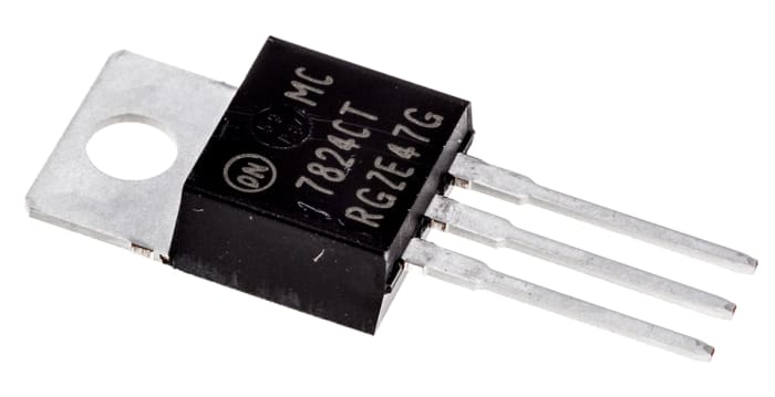 ON Semiconductor, 24 V Linear Voltage Regulator, 1A, 1-Channel, ±4% 3-Pin, TO-220 MC7824CTG