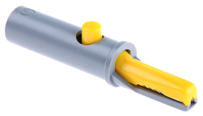 Hirschmann Test & Measurement Crocodile Clip, Brass Contact, 6A, Yellow