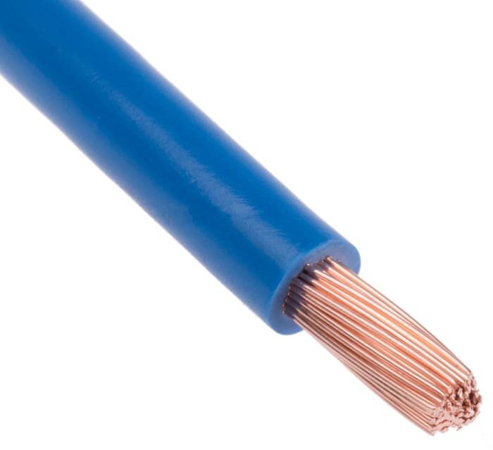 Zapojovací vodič plocha průřezu 10 mm², typ kabelu: Ovládací prvek, prameny vodičů: 80/0,4 mm, Modrá, 600 V 25m 7 AWG