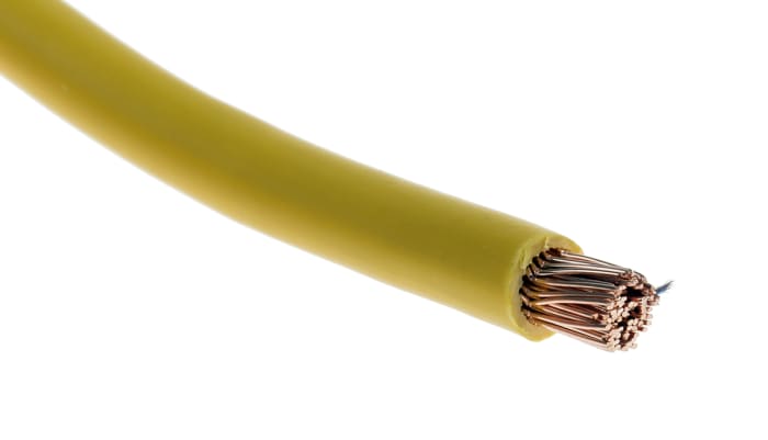 Cable con Triple Certificación RS PRO, área transversal 16 mm² Filamentos del Núcleo 126 / 0,4 mm Amarillo, 600 V,