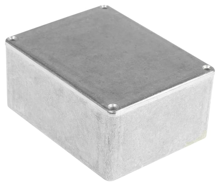 Caja RS PRO de Aluminio Presofundido Plateado, 114.7 x 89.7 x 55.1mm, IP66, Apantallada