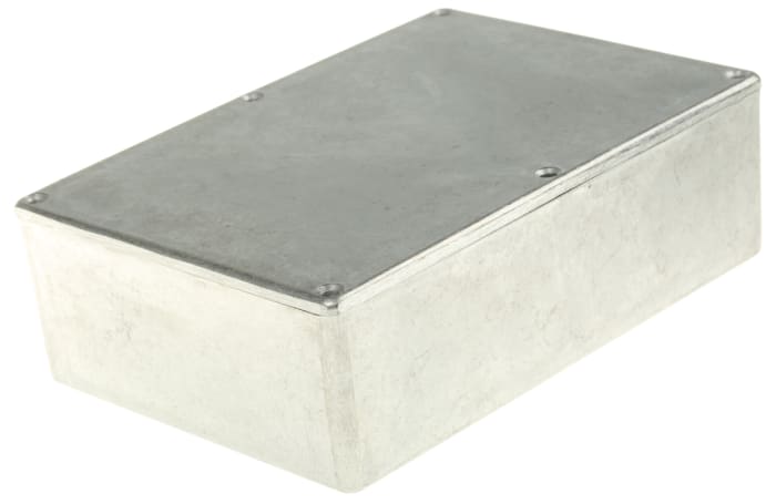 RS PRO Silver Die Cast Aluminium Enclosure, IP66, Silver Lid, 171.9 x 120.9 x 55mm