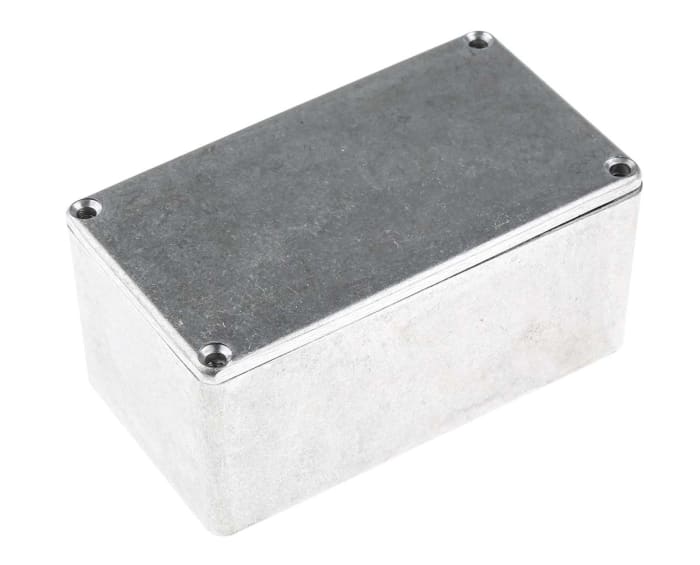 Caja RS PRO de Aluminio Presofundido Plateado, 250 x 250 x 100mm, IP66,  Apantallada Código RS: 517-3428