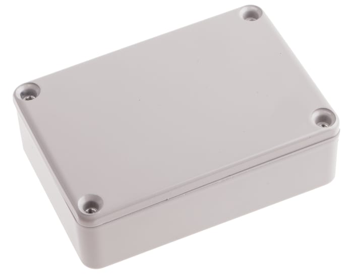 RS PRO Grey Die Cast Aluminium Enclosure, Grey Lid, 79.9 x 54.9 x 25.5mm