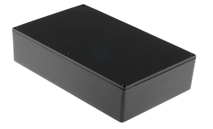 Caja RS PRO de Aluminio Presofundido Negro, 275 x 175 x 65.5mm, Apantallada