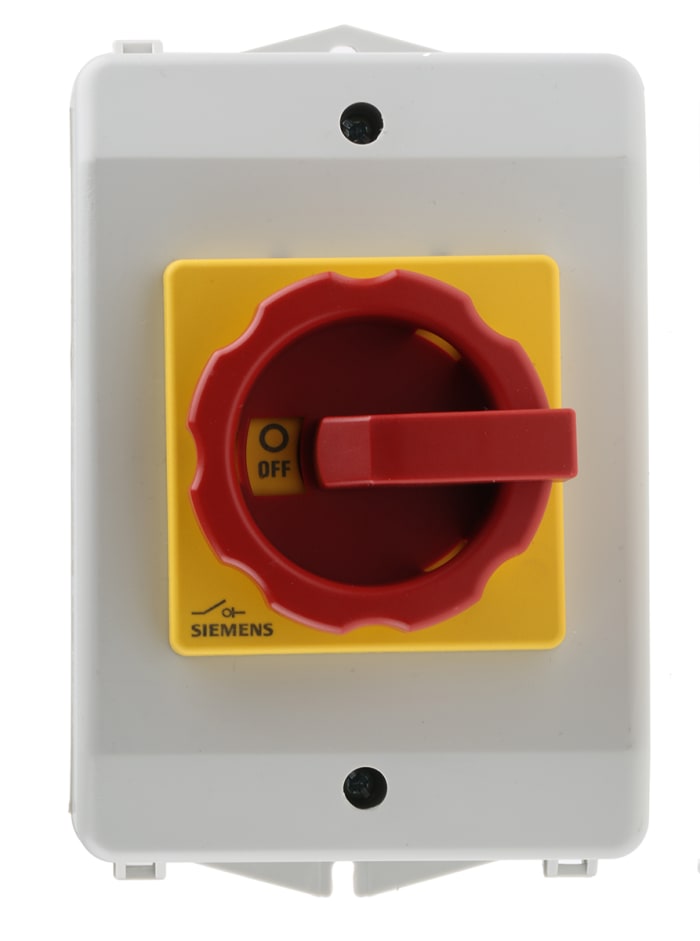 Siemens 3P Pole Isolator Switch - 16A Maximum Current, 7.5kW Power Rating, IP65