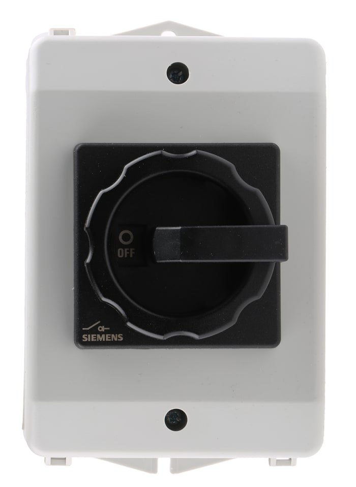 Siemens 3P Pole Fixed Isolator Switch - 16A Maximum Current, 7.5kW Power Rating, IP65