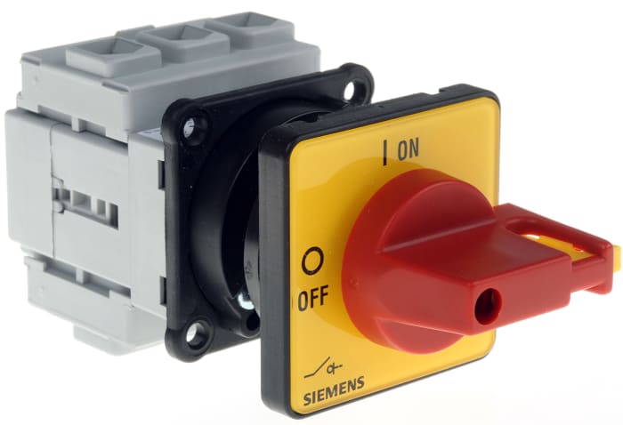 Siemens 3P Pole Panel Mount Isolator Switch - 32A Maximum Current