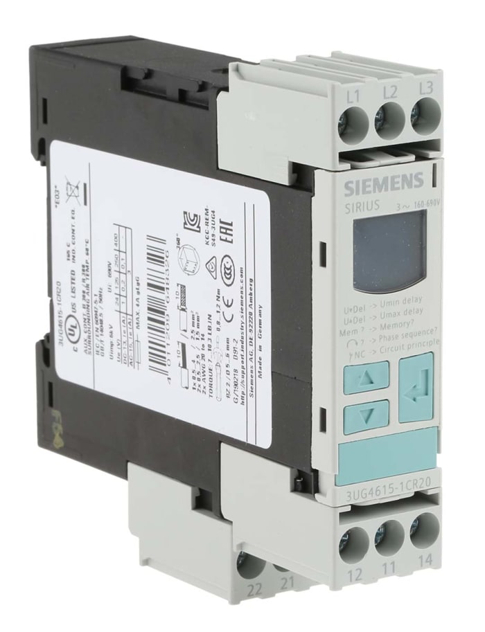 3UG46151CR20 Siemens Siemens Phase, Voltage Monitoring Relay With