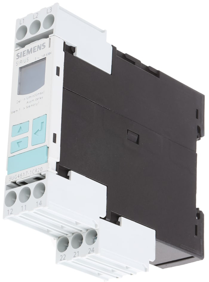 Siemens Phase, Voltage Monitoring Relay, 3 Phase, DPDT, 160 → 690V ac, DIN Rail
