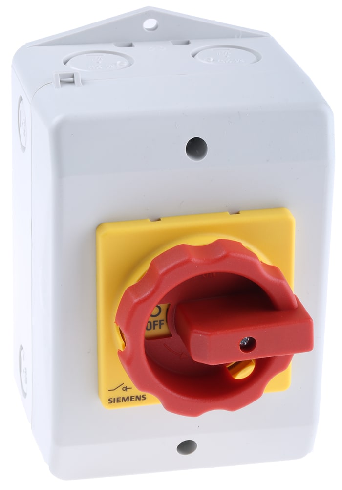 Siemens 3P Pole Isolator Switch - 32A Maximum Current, 11.5kW Power Rating, IP65