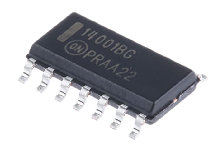 onsemi MC14001BDG, Quad 2-Input NOR Logic Gate, 14-Pin SOIC