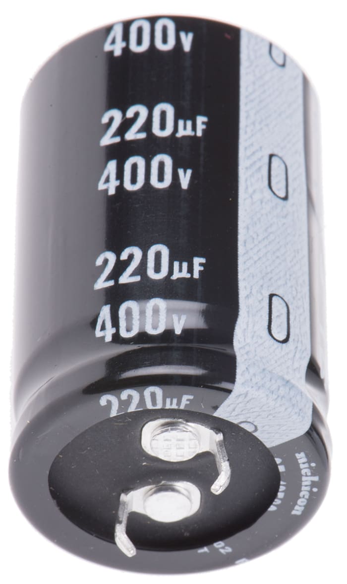 Nichicon 220 μF Capacitor 400 V dc, Snap-in - LGU2G221MELA